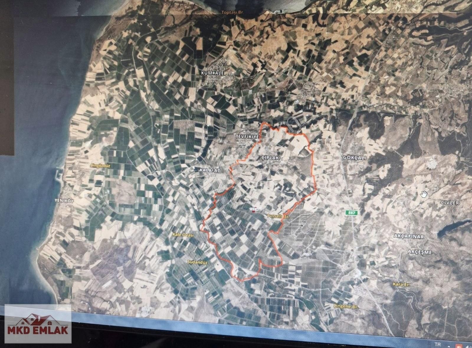 Acil Kelepir Çanakkale Merkez Çıplak Köyünde 9278 M2 Tarla Mkd - Görsel 3