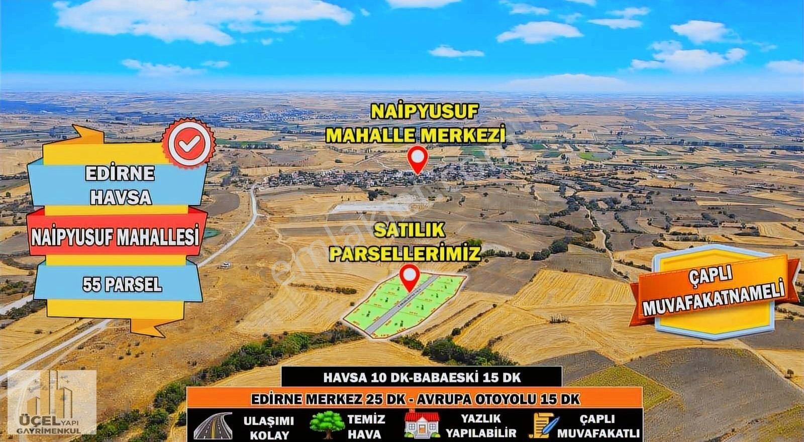 Edirne Naipyusuf Mahallesinde 10-adet 265 M2 Paket Satılık Tarla - Görsel 10