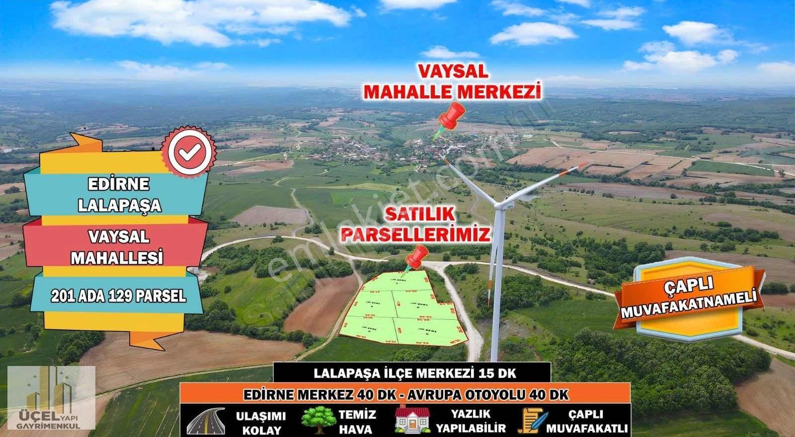 Edirne Vaysal'da 5-adet 1645 M2 Toplu Satılık Yola Cephe Tarla - Görsel 5
