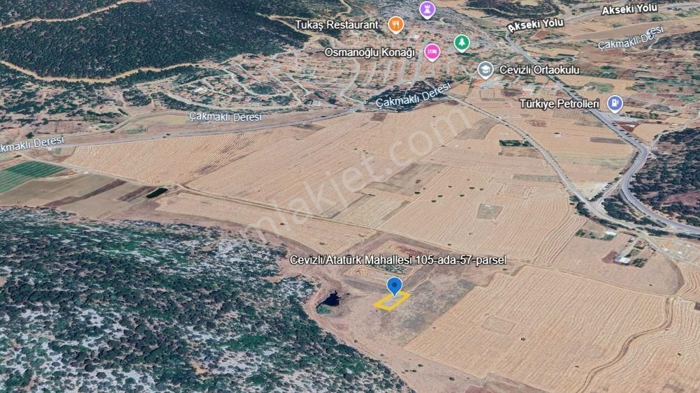 Akseki Cevizli De Satılık 835 M2 Tarla