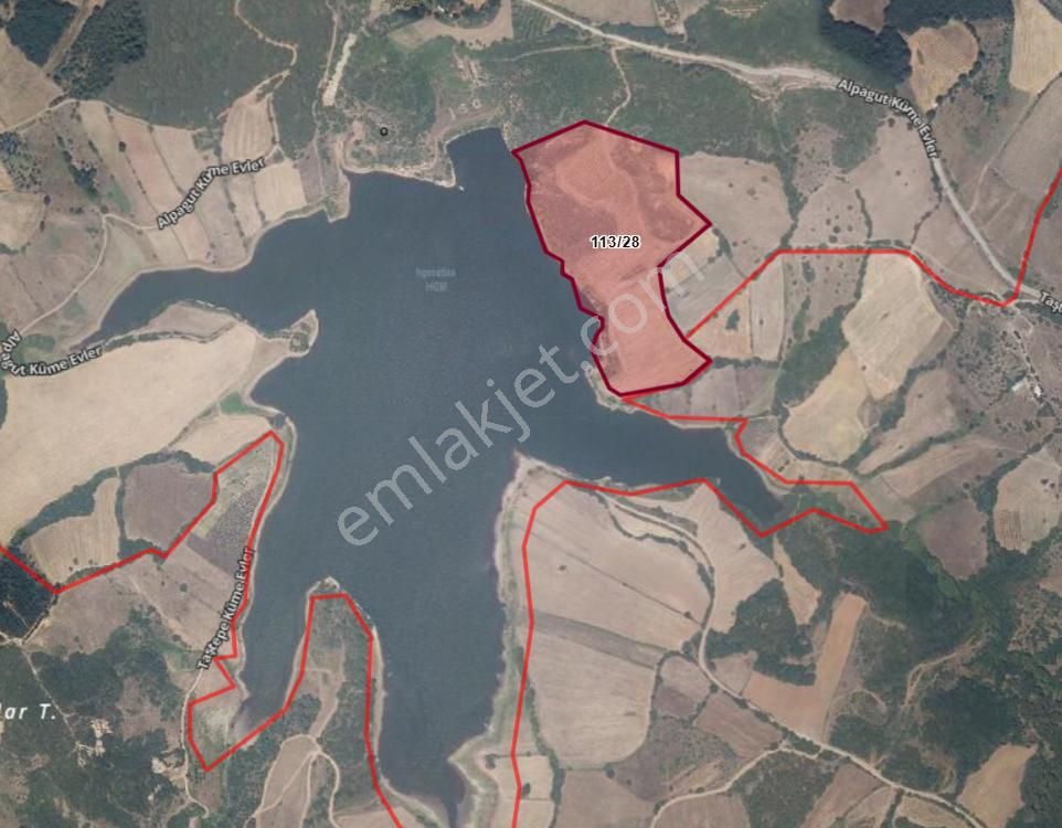 Lapseki Alpagut Köyü’nde Gölete Sıfır, Müstakil Tapulu, 53.178m2. Yatırımlık Arazi!