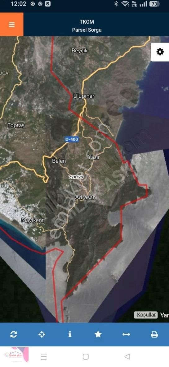 Emlak Aşki Güvencesiyle Kumluca 4 Dönüm Acil Satilik