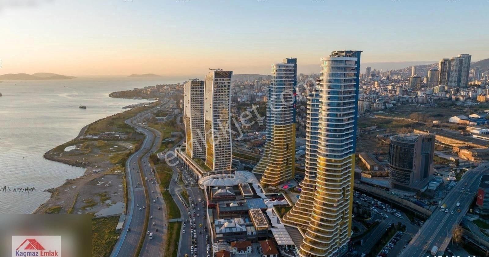 İstmarina 2+1 Ön Cephe, Eşyalı,teraslı, Full Deniz Manzaralı
