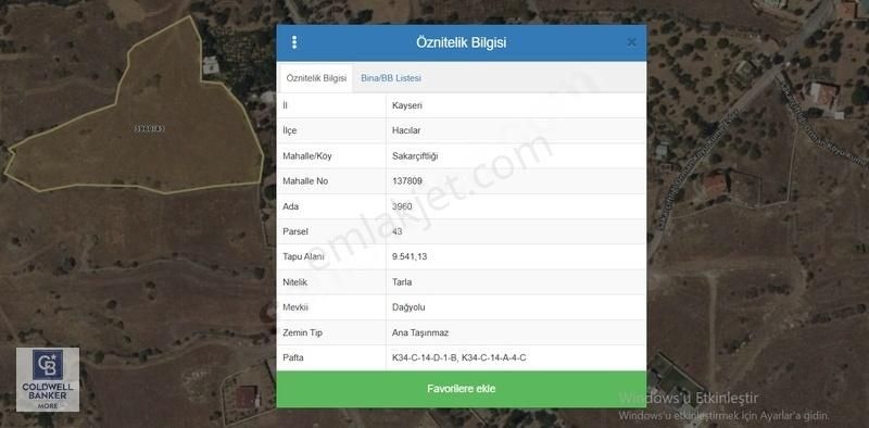 Sakarçiftliği 9541 M2 Yatırımlık Arsa