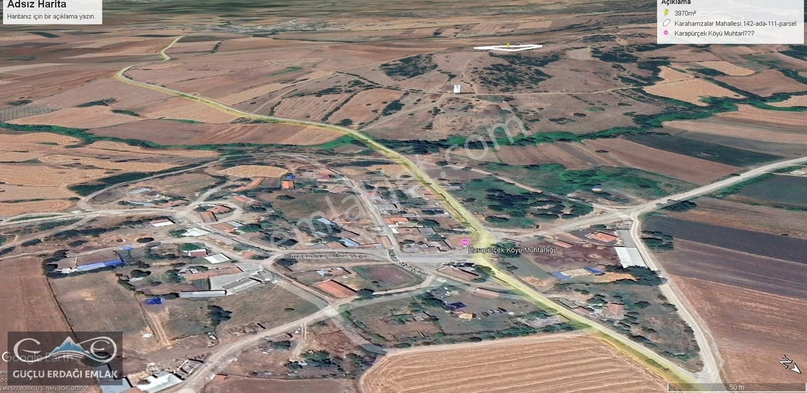 Satılık 3970m² Tarla Biga Karahamzalar'da Güçlü Erdağı Emlaktan - Görsel 2