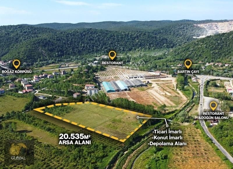 Global'den Boğaz'da 20.535m² Ticari / Konut / Depolama İmarlı