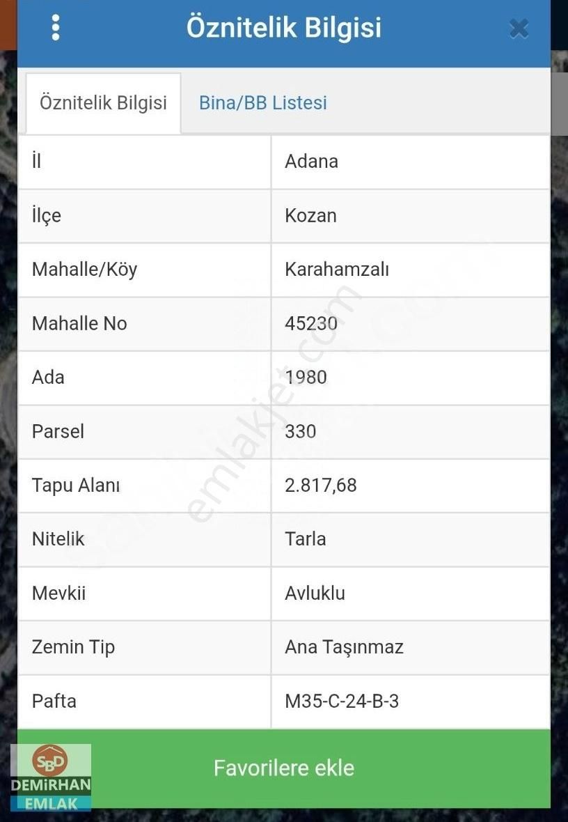 Demirhan Emlak'tan Tek Tapu Satılık Zeytin Bahçesi