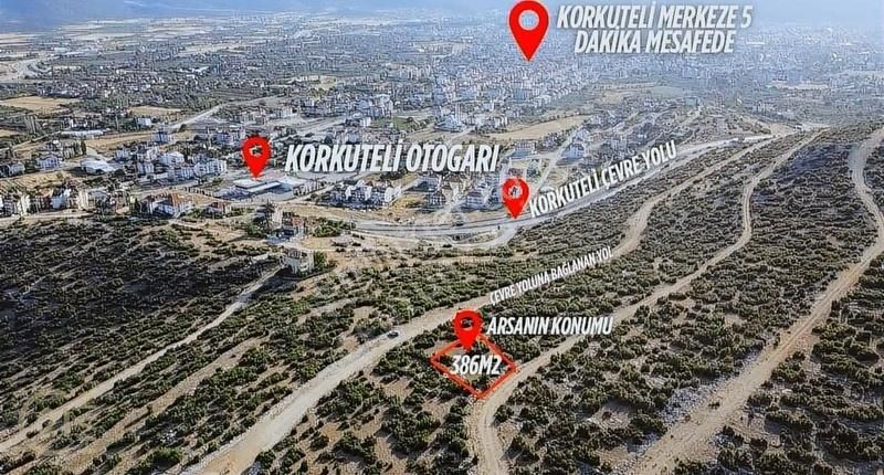Korkuteli İmrahor 386m2 Satılık Villa İmarlı Arsa