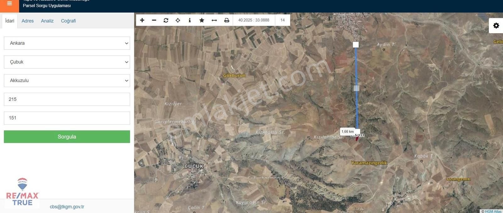 Ankara/çubuk/akkuzulu Mah. 3684 M2 Satılık Bağ Yeri