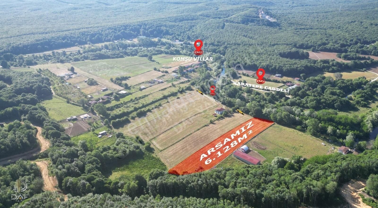 Çatalca Karamandere Köyünde 6.128 M² Tek Tapu Satılık Arsa