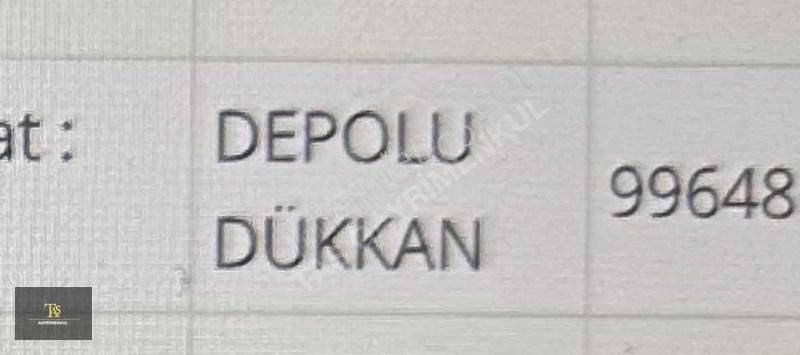 Taşoluk Muhtarlık Yanı 200m2 Satılık Depolu Dükkan.