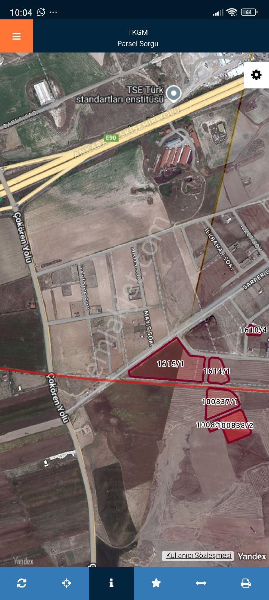 Temelli Çokören'de Eskişehir Yoluna Çok Yakın Konut İmarlı Arsa