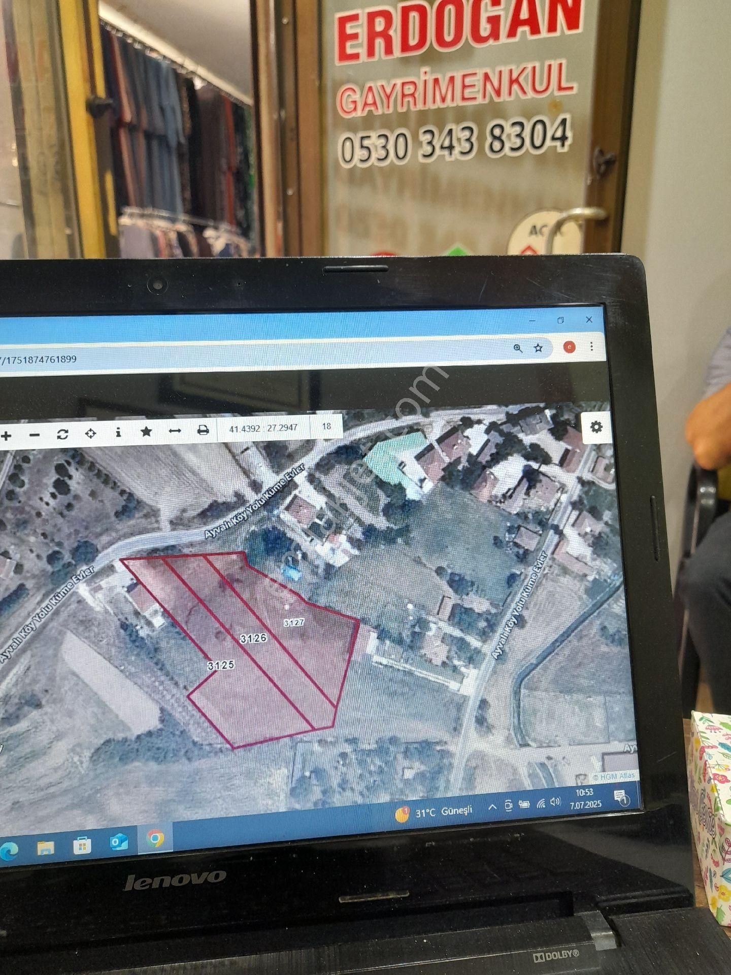 Lüleburgaz Ayvalı Mah. Satılık 2191 M2 Arsa- Konut İmarlı
