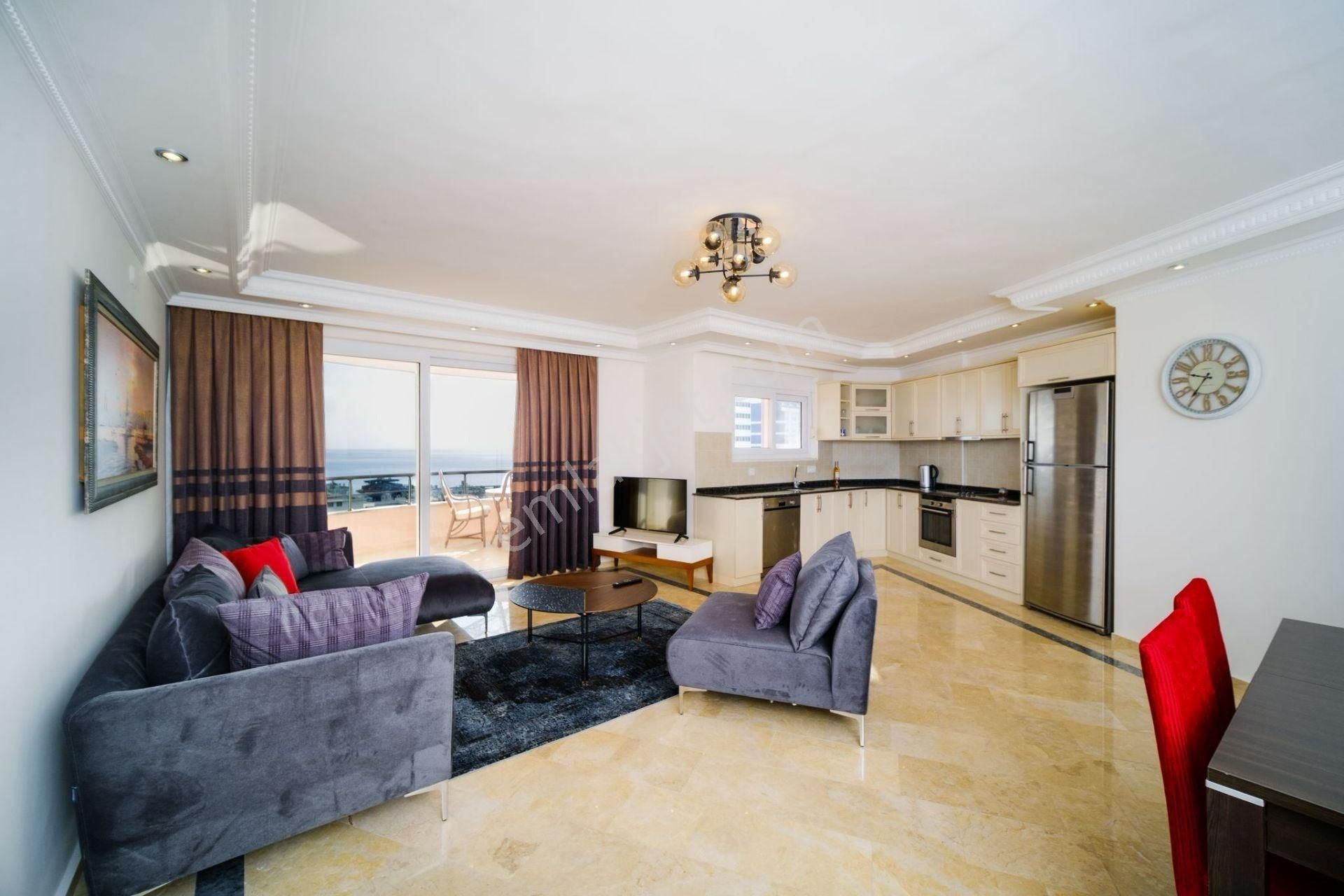 Alanya Tosmur 2+1 Ful Deniz Ve Kale Manzaralı Mobilyalı Satılık