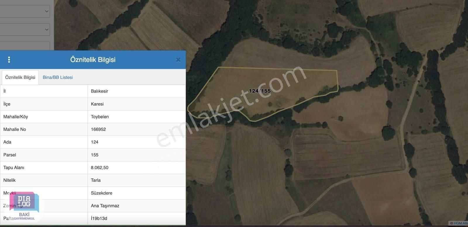 Balıkesir Karesi Toybelen De Yolu Olan Yatırımlık Satılık Arazi