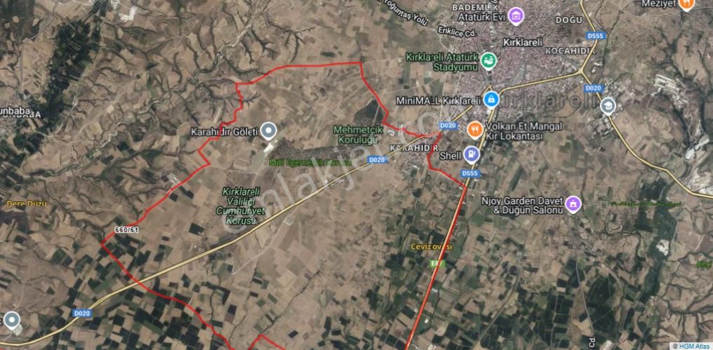 Kırklareli Merkez Karahıdır Mahallesinde Satılık 875m2 Arazi