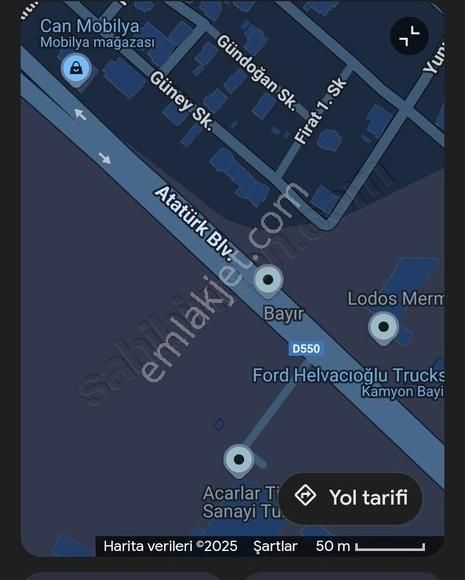 Bayır Anayola Sıfır Satılık Arsa