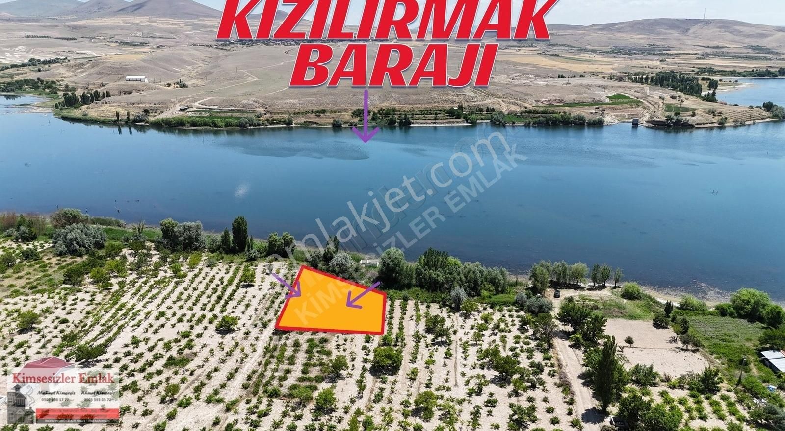 Kızılırmak Barajı'na Sıfır Kayseri Yuvalı'da 1021 M2 Bağ