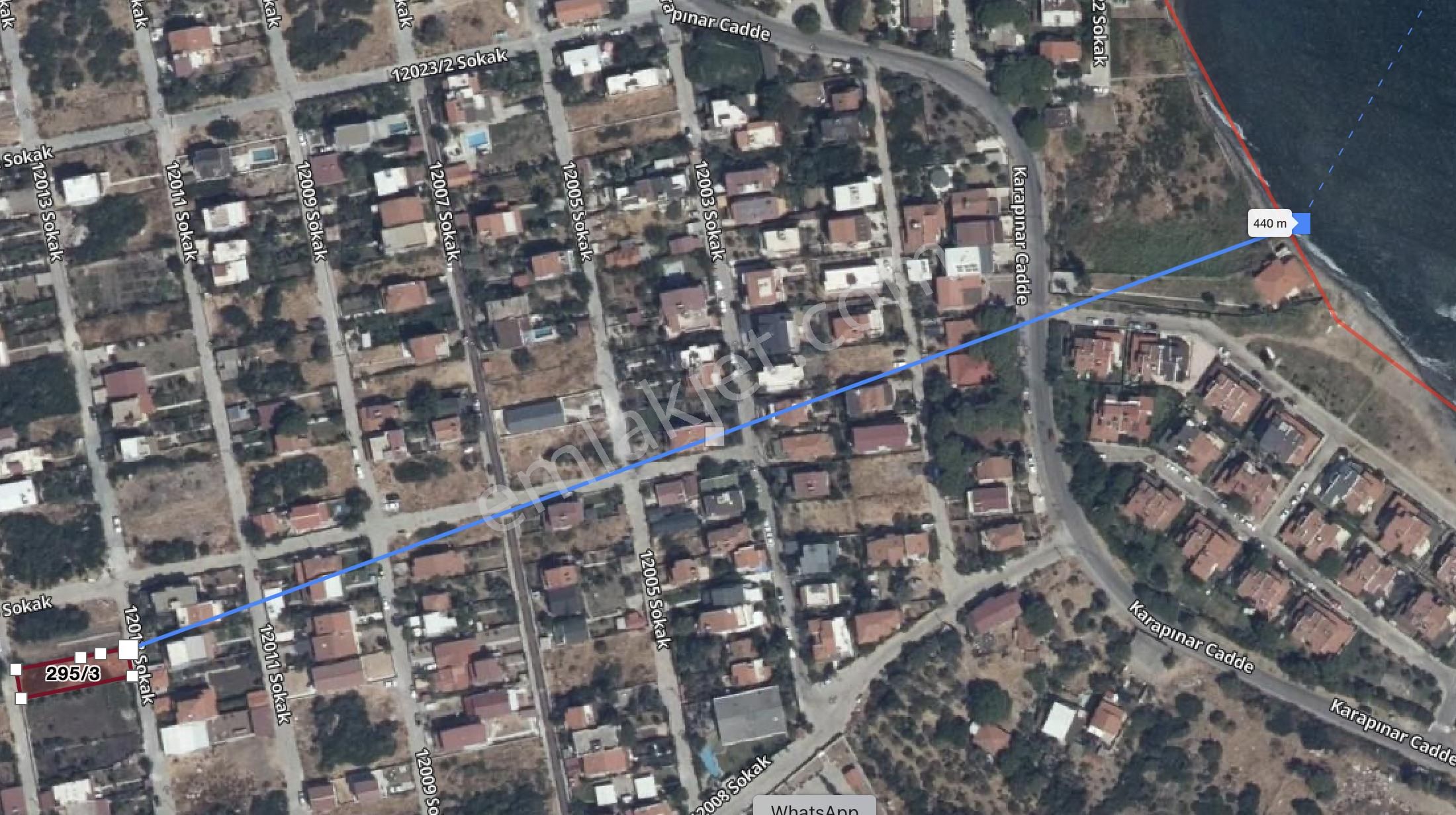 Urla Gülbahçe Karapınar Mevkiide 40/80 İmarlı 398 M2 Arsa