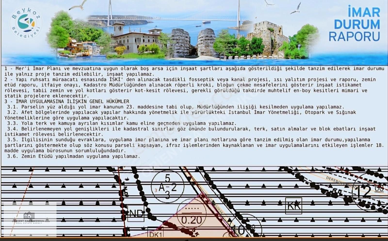 Beykoz Dereseki Mevkii Kalkandere Mahallesinde 1000 M2 Bahçe