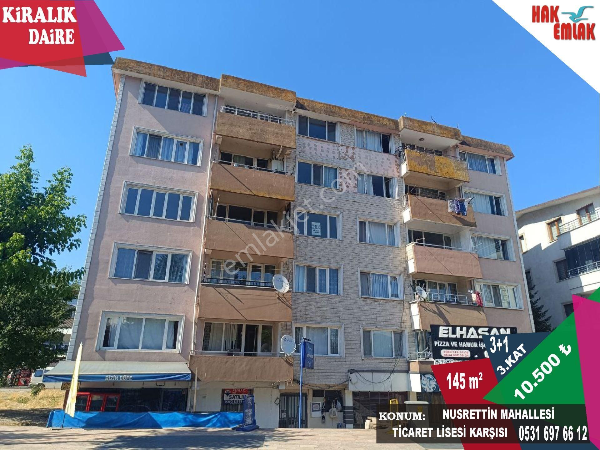 Hak Emlak'tan Tam Merkezi Konumda Kiralık 3+1 Geniş Daire