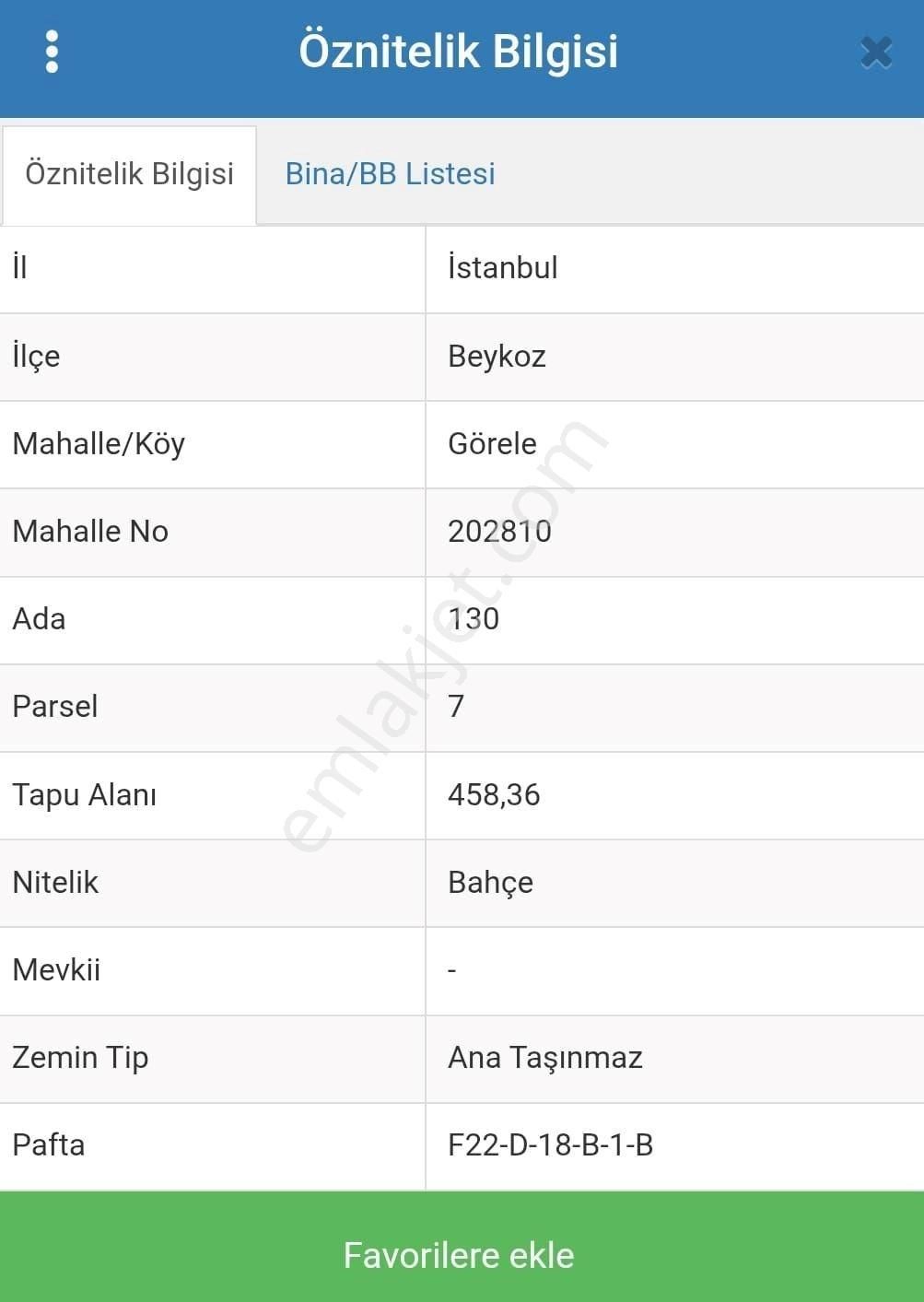 İstanbul Beykoz Görele'de Acarkent Yanında Villa İmarlı Arsa, Yapı Kayıt Belgesi İle 1.100 Metrekare