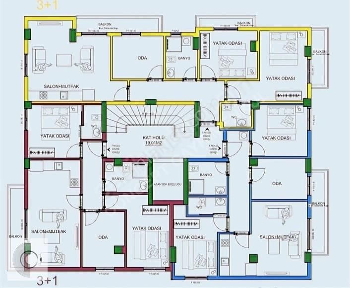 Milas Gümüşlük Mah.merkezi Konumlu 3+1 Satılık Daire