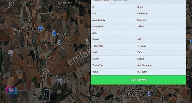 Dialog Skala'dan Kadastro Yoluna Cephe Satılık Tarla - Görsel 9
