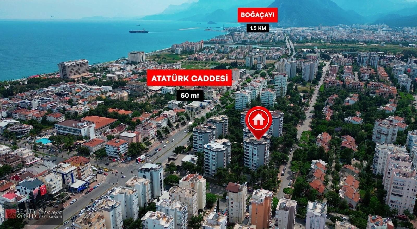 Konyaaltı Gürsu Platin Sitesinde Denize Yakın Arakat 4+1 Daire..