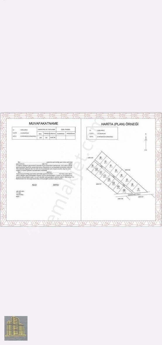 Kırklareli Evrensekizde Köyün Dibinde Satılık Hisse