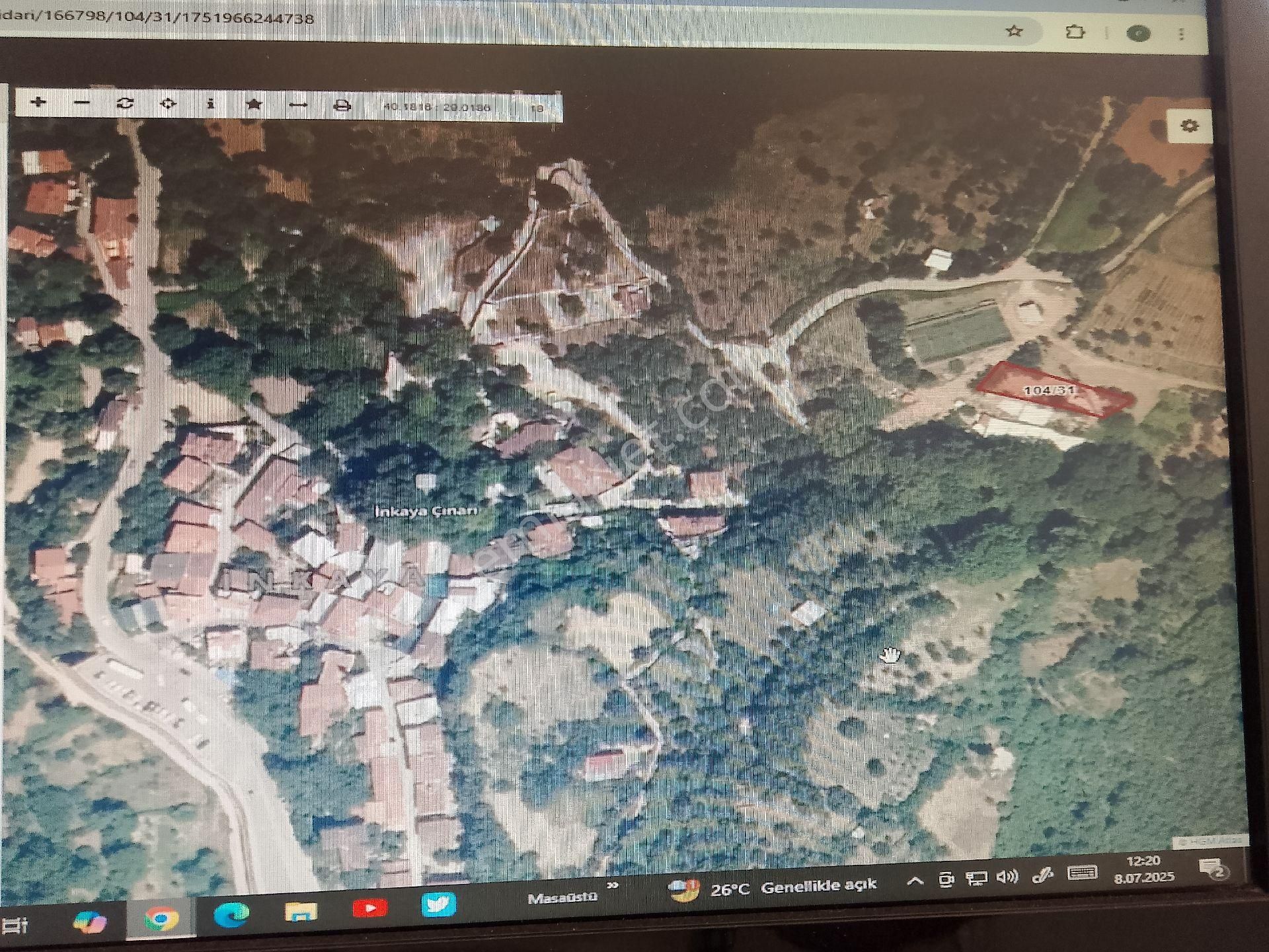 Bursa Osmangazi İnkaya Tarihi Çınara Çok Yakın Yolu Mevcut Çok Manzaralı 700m2 Satılık Bahçe - Görsel 3