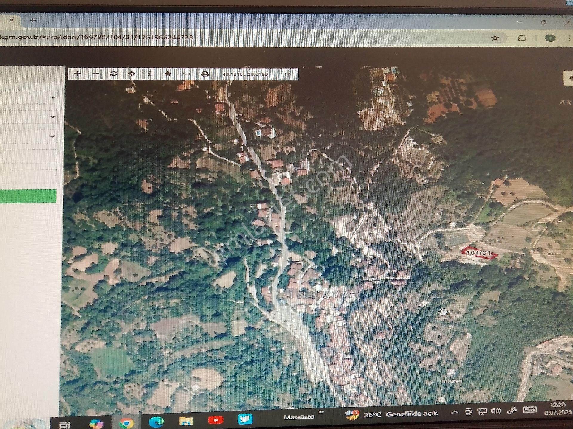 Bursa Osmangazi İnkaya Tarihi Çınara Çok Yakın Yolu Mevcut Çok Manzaralı 700m2 Satılık Bahçe