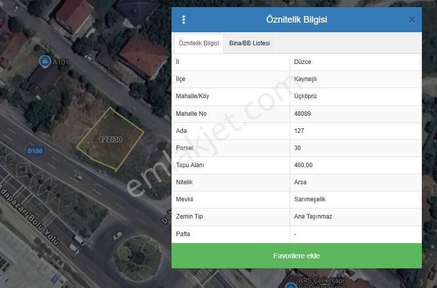 Kaynaşlı / Üçköprü'de | D100'e Cephe Ticari + Konut 460 M2 Arsa - Görsel 17
