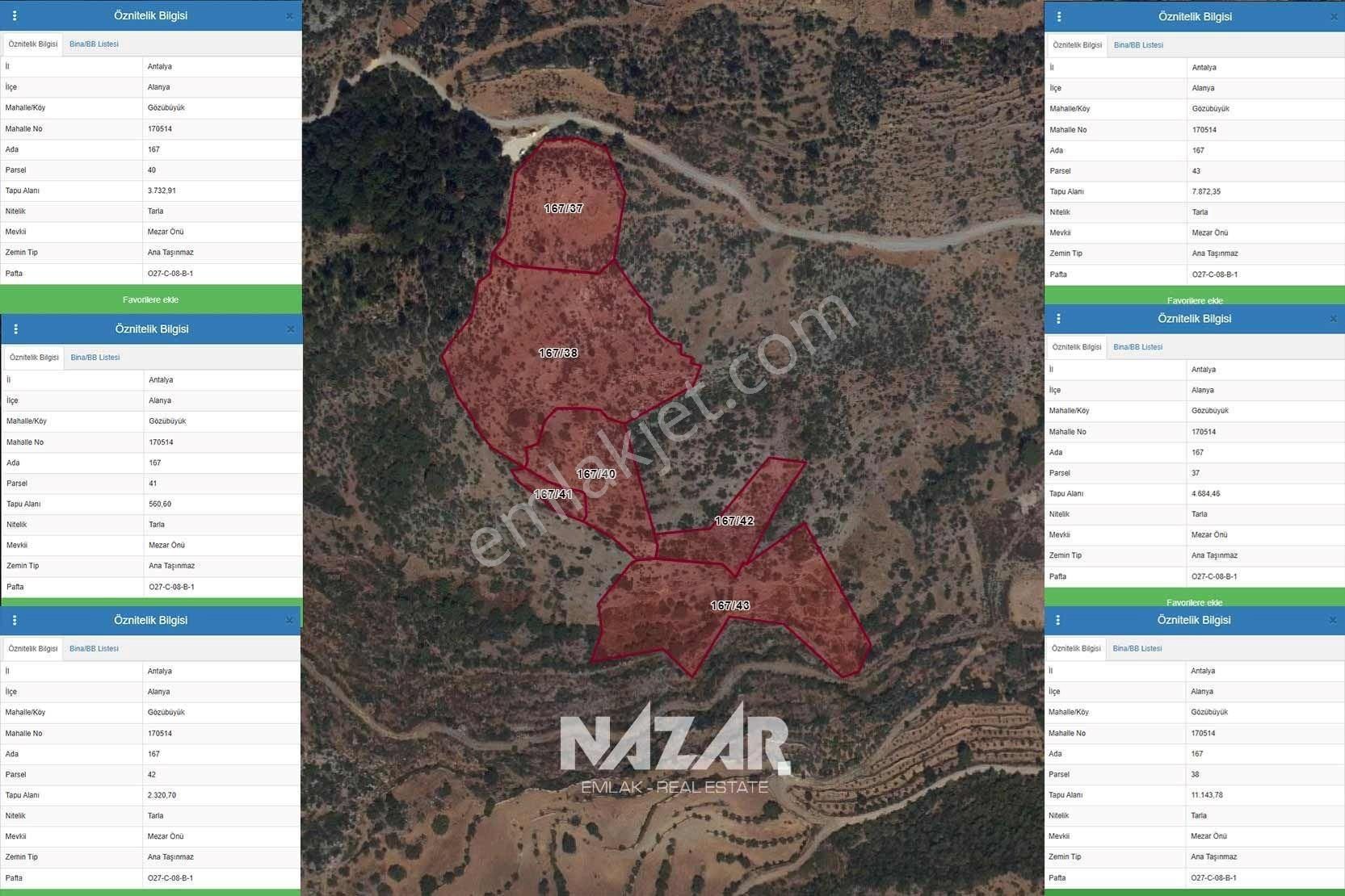 Alanya Gözübüyük’te 30.316 M² Satılık 6 Parsel Tarla - Görsel 4