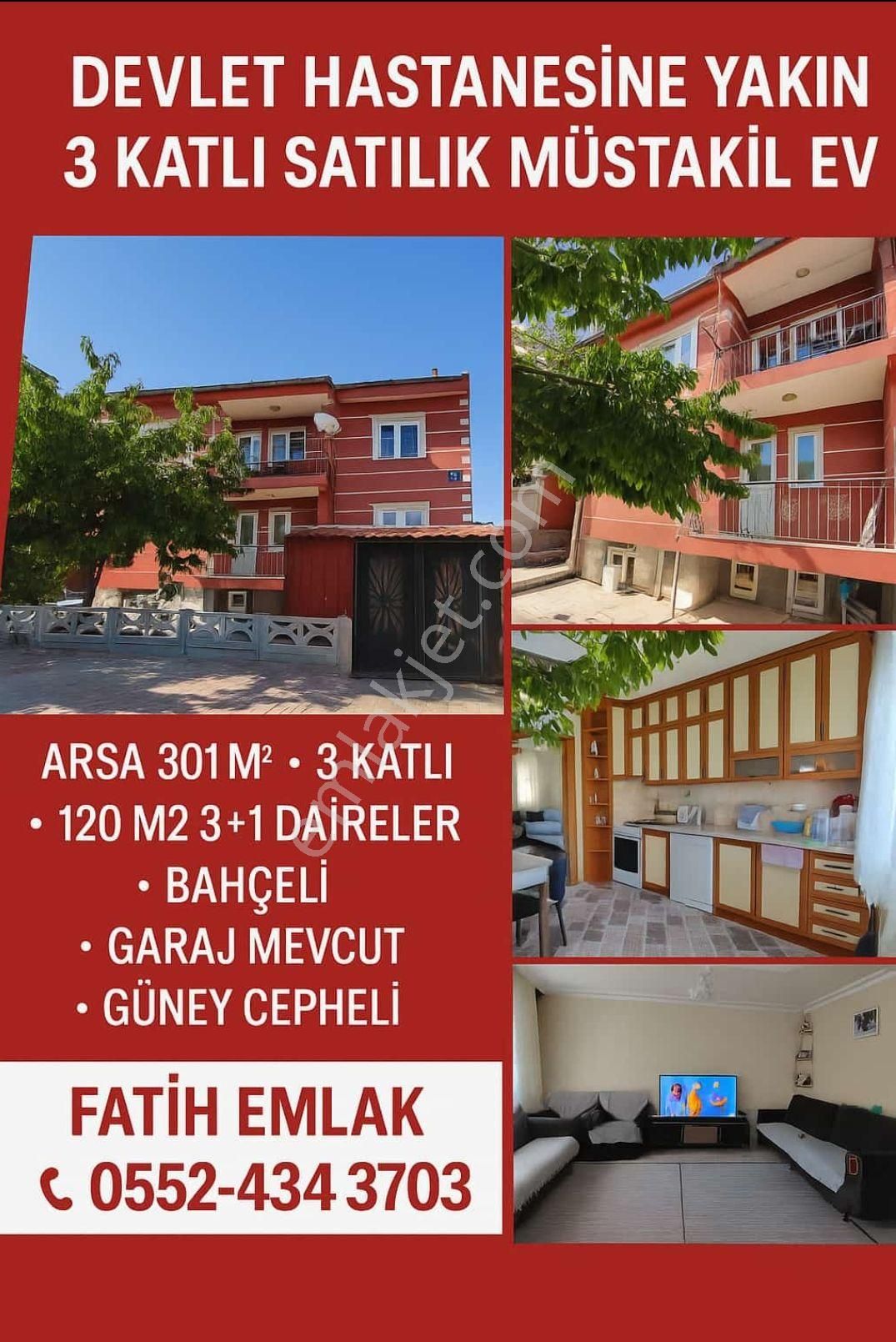 Devlet Hastanesıne Yakın Satılık 3 Katlı Mustakıl Ev