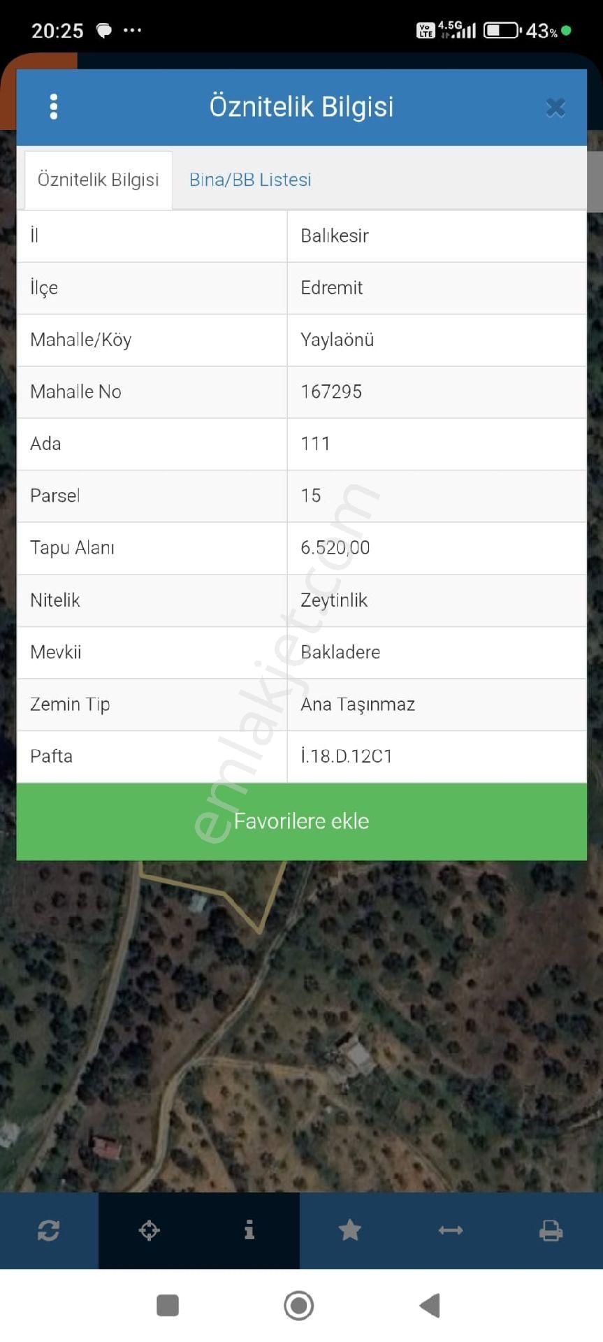 İkoniyum Dan Edremit Merkez De 6520 M2 Zeytinlik