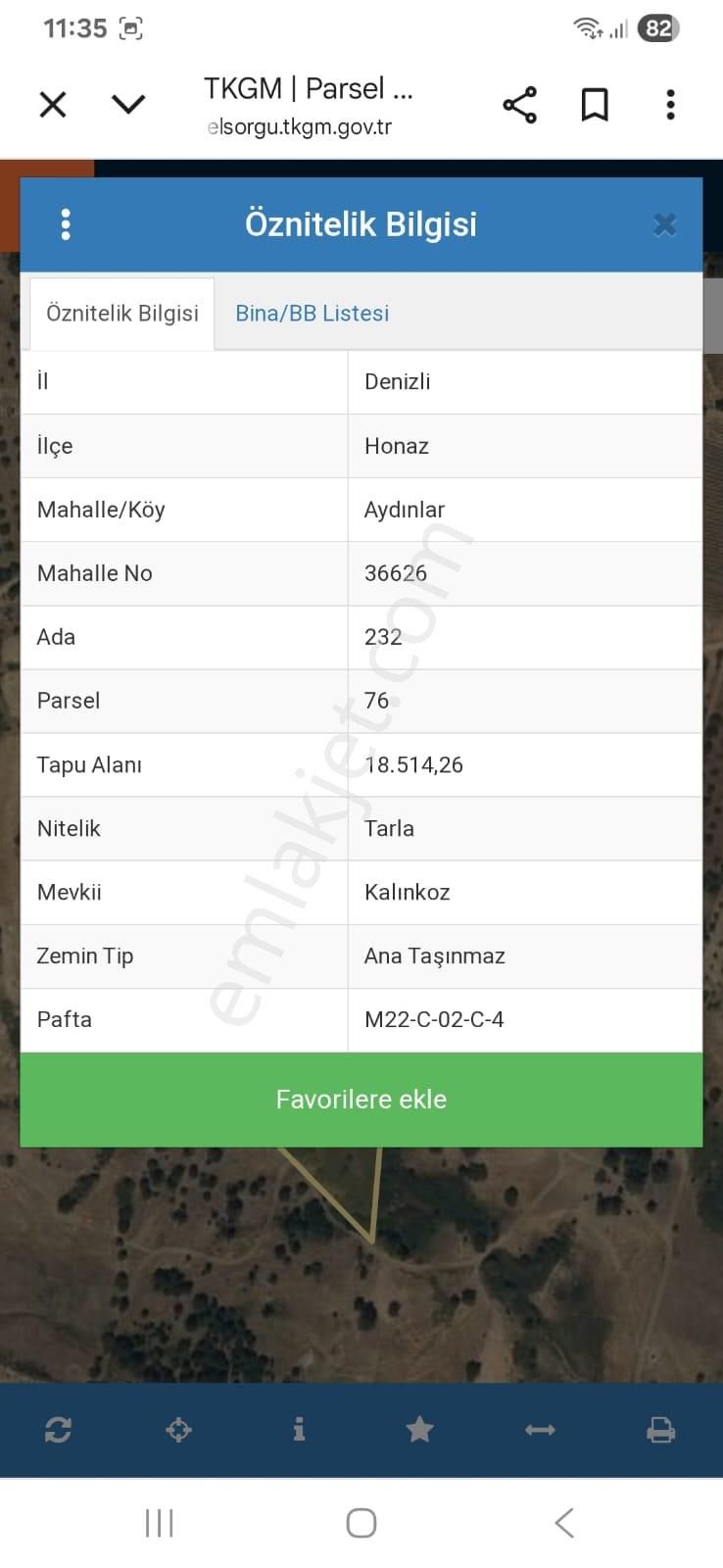 Denizli Honaz Aydınlarda 18500 Metre Kare Arazimiz Satılıktır - Görsel 3