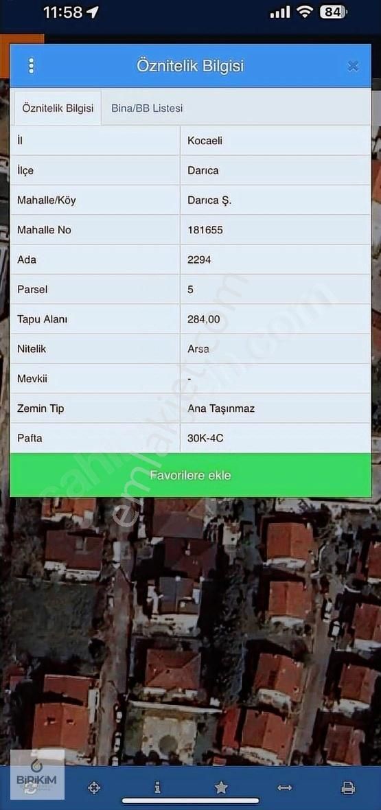 Bayramoğlu Mah'de 284 M2 Satılık Arsa