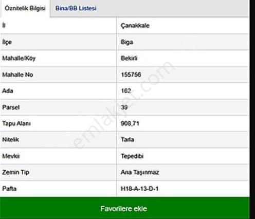 Çanakkale Biga Bekirli Mahallesinde Satılık Tarla Yatırım İçin Uygun - Görsel 7