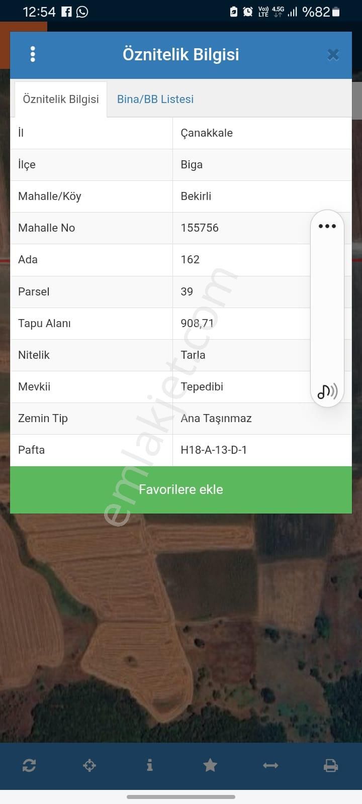 Çanakkale Biga Bekirli Mahallesinde Satılık Tarla Yatırım İçin Uygun - Görsel 3
