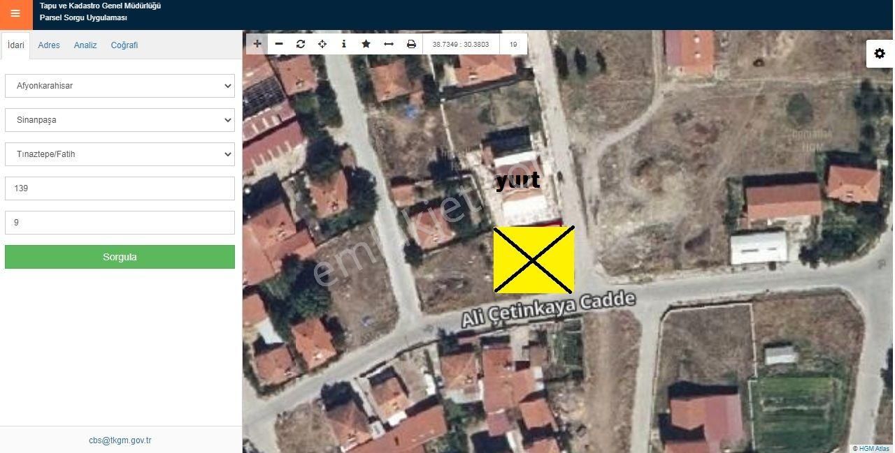 Tınaztepe Kasabasında Merkezi 372m² Satılık Arsa