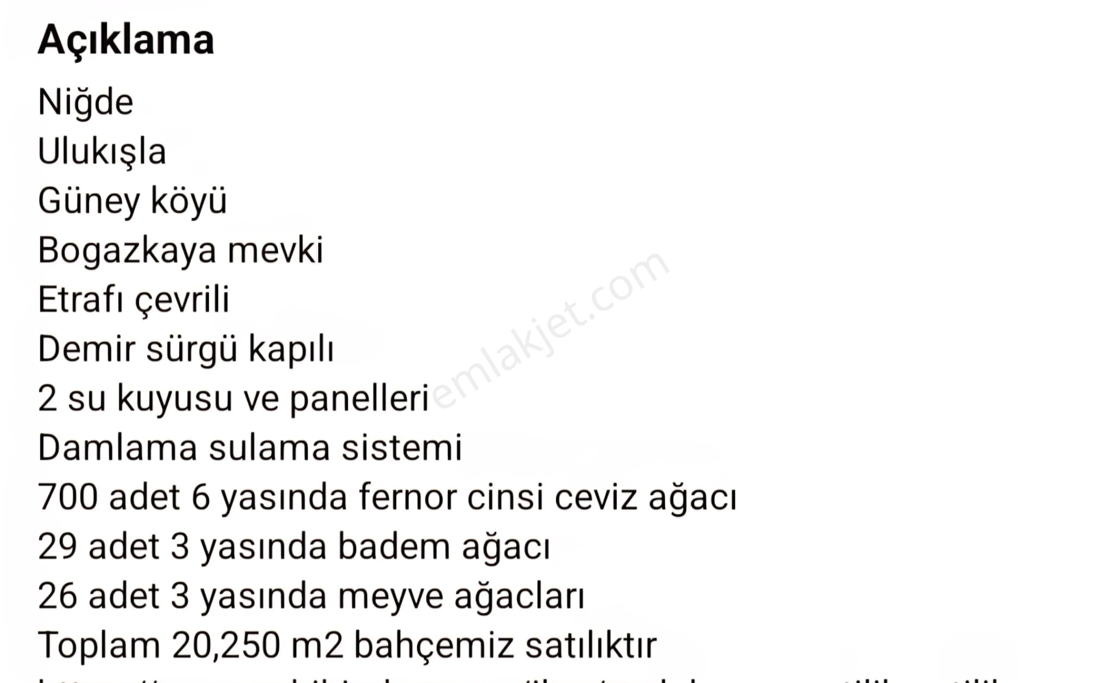 Satlık Bahçe Çok Niğde Ulukışla Da 20.255 Metre Kare - Görsel 2