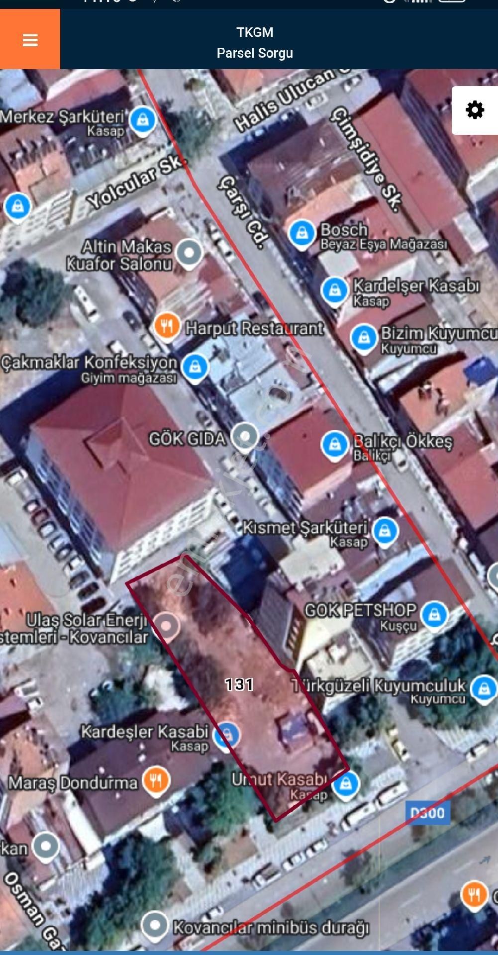 Kovancılar Da Ana Caddeye Sıfır Ticari + Konut Arsa 840 M2