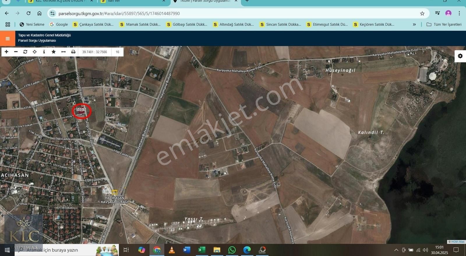 Klc Yatırım A.ş.'den 0,20 Emsal 750m² Villa Parseli