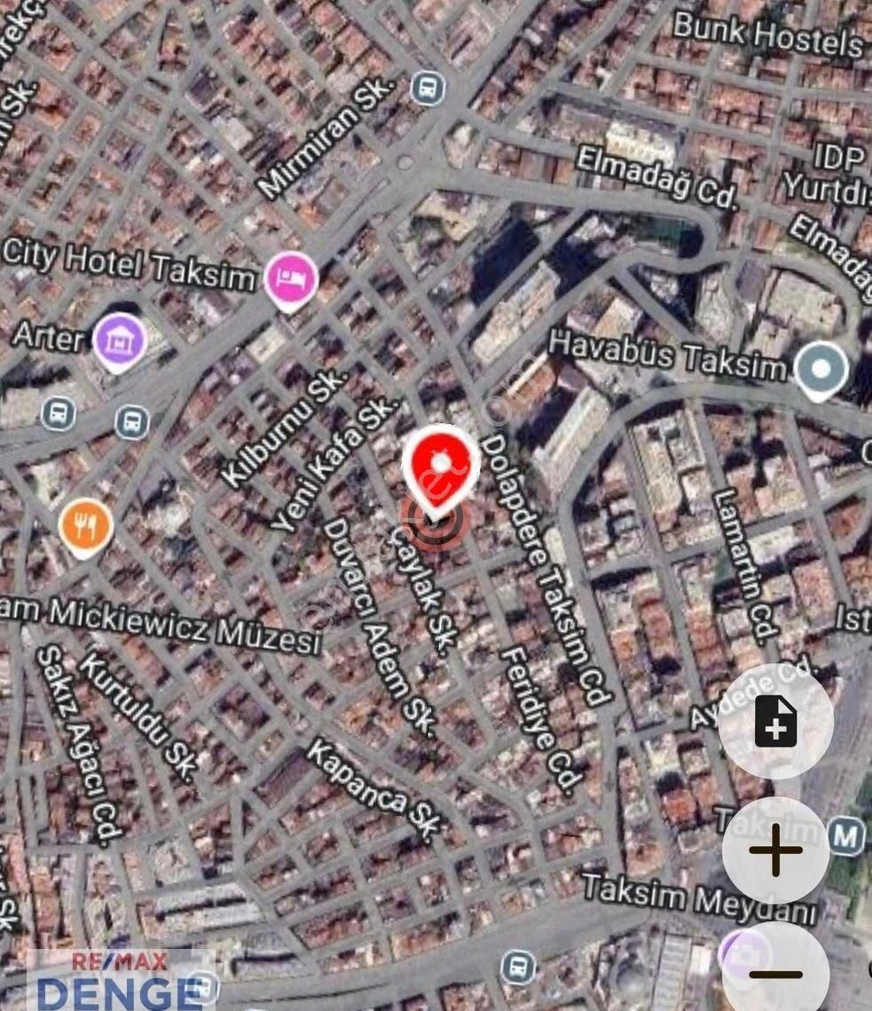 Taksim Feridiye Caddesinde 166 M2 Bina Projeli Arsa