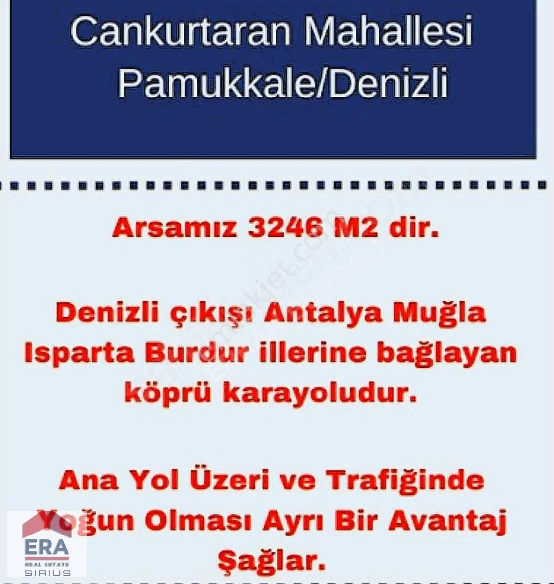 Denizli Antalya Karayoluna Cepheli 3246 M2 Satılık Arsa