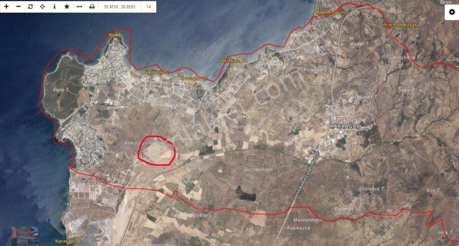 Gömeç Karaağaç Sahilinde 525 M2 2 Bağımsız Villalık İmarlı Satılık Arsa