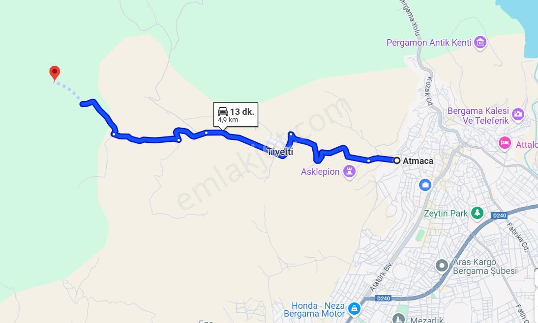 Bergama Tiyelti Köyünde 4 Dönüm Zeytinlik Satışta - Görsel 4