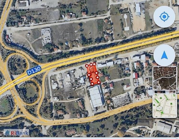 Ribanktan D130 Bursa İzmit Yola Cephe 1745m2 Satılık Ticari Arsa