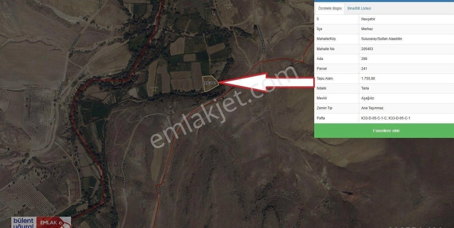 Sulusaray Aladdin Mah' De 1.775 M2 Satılık Tarla
